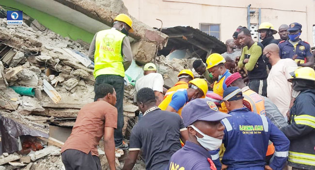 Three Dead, Nine Rescued In Lagos Building Collapse