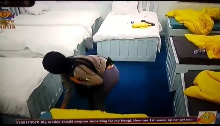 Nengi Cries out of Waist Pain, as She Looking out for Ozo's toothbrush #BBNaija