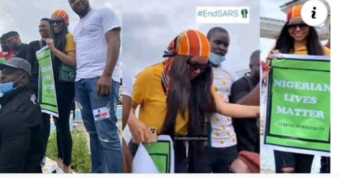 #EndSARSNow Movement: Angry Fan Blasts Nengi Says 'Protest, Not Fashion Show'