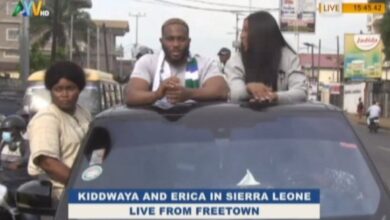 Fans Goes Crazy As Erica, Kiddwaya Drives Through Sierra Leone [Video]