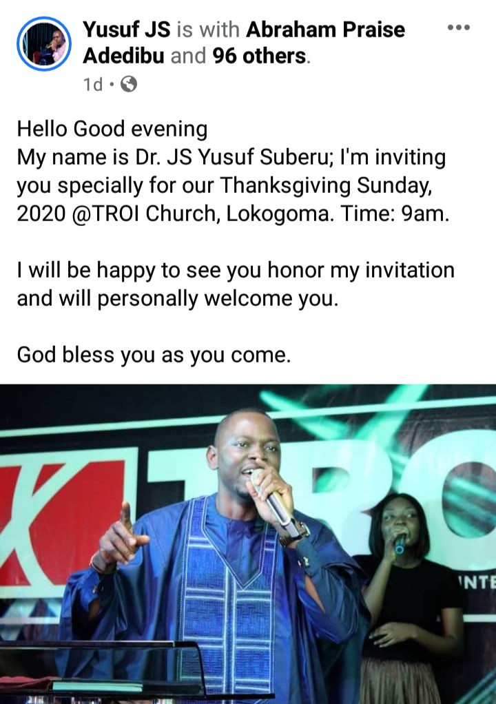 TROI Church Abuja Holds Thanksgivings Service Tomorrow