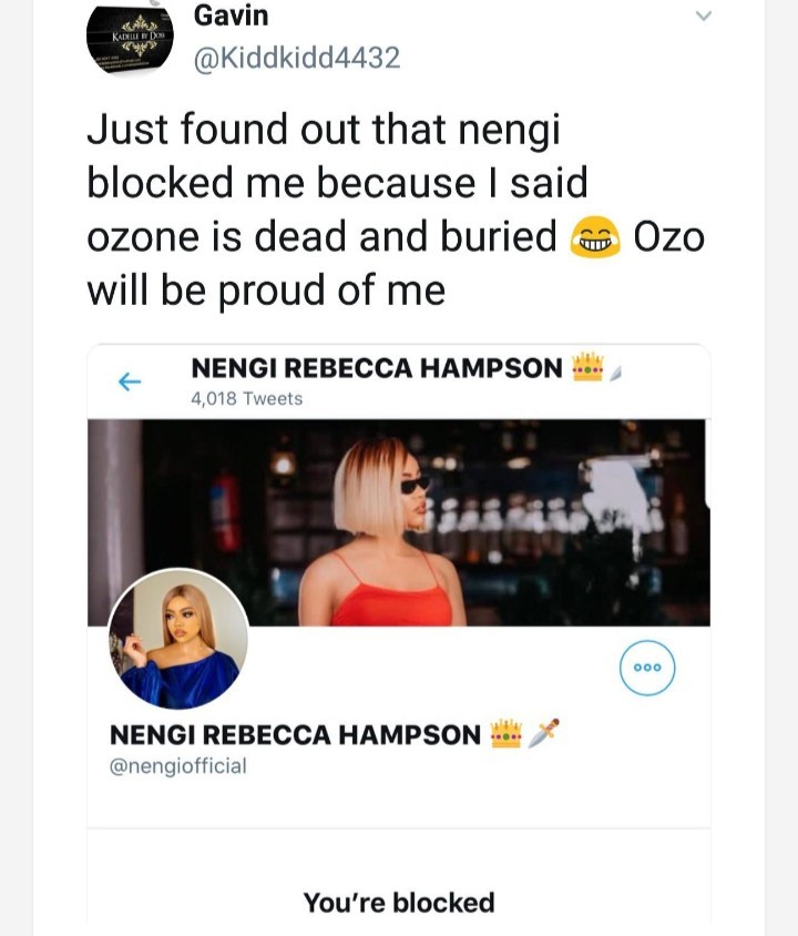 Nengi Defends Her Relationship With Ozo After Man Declared it Dead and Buried