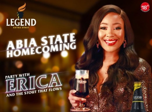 Erica Plans Homecoming Tour To Abia With Legend Beer