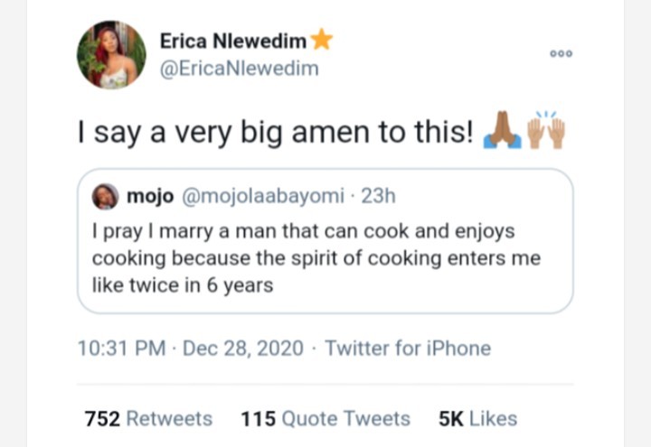 Erica Looking For Man Chef As Husband, Is Anything Wrong With Kidd? [Tweet]