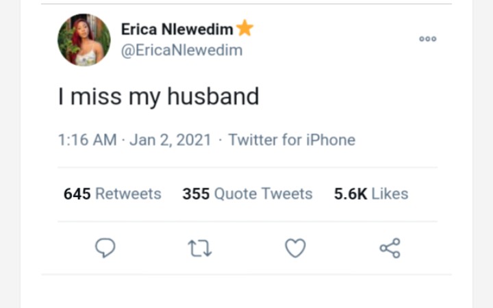 Erica Cries Out, 'I Miss My Husband As Kiddwaya Enjoys in Dubai [Tweet]