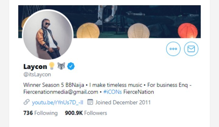 Laycon Hits 900k on Twitter, Celebrates Milestone in Followership