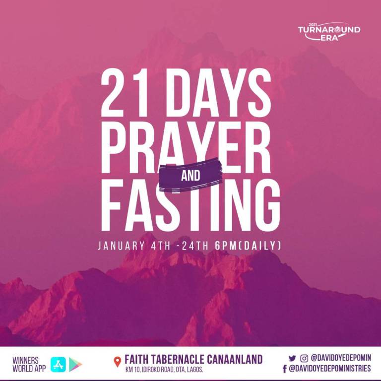 Winners Chapel 21 Days Fasting And Prayer January 20, 2021 - Day 17 Prayer Points