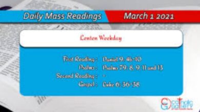 Online Catholic Daily Mass Readings Monday 1st March 2021