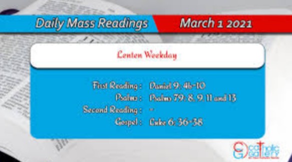 Online Catholic Daily Mass Readings Monday 1st March 2021