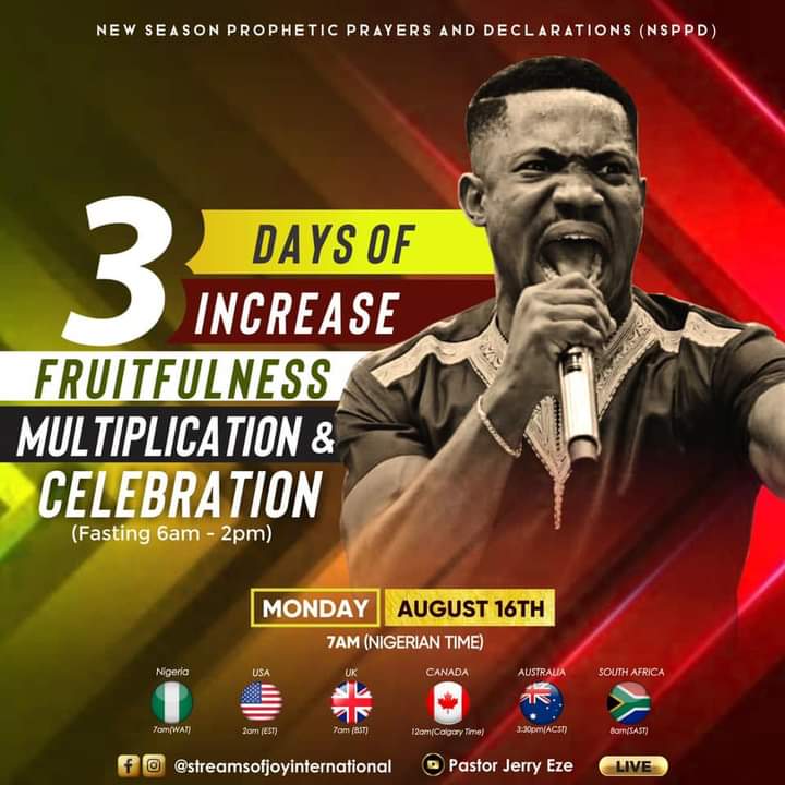 NSPPD Prophetic Prayers 16 August 2021 Jerry Eze |LIVE STREAM|