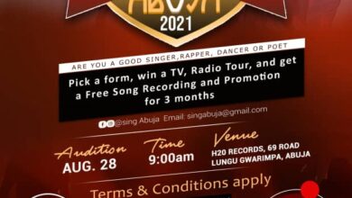 Sing Abuja 2021 Audition Holds August 28 With Fabulous Prizes