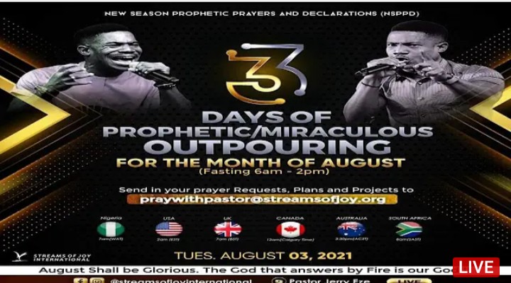 Pastor Jerry Eze Prophetic Prayers 3 August 2021 Join NSPPD