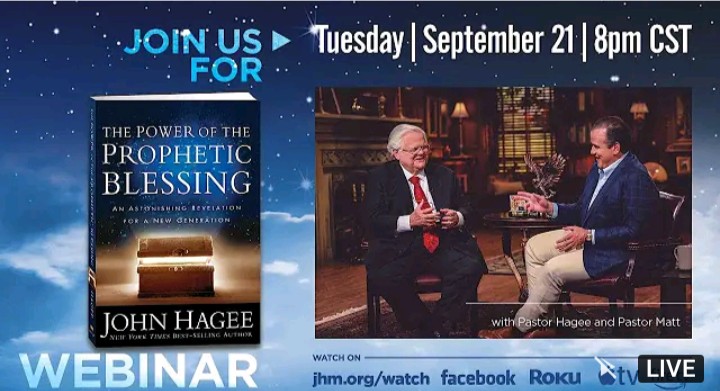 Live John Hagee Daily Message 22 September 2021 - Prophetic Blessings