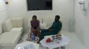BBNaija Pere and Angel in White Room, To Play Double Jeopardy Task