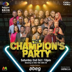 Live BBNaija Saturday Night Party 2 October 2021 - The Champions