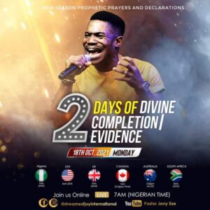 NSPPD Today Jerry Eze Prayers 18 October 2021 - Divine Completion