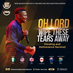 NSPPD Prophetic Prayers Jerry Eze 27 October 2021 - Lord Wipe My Tears