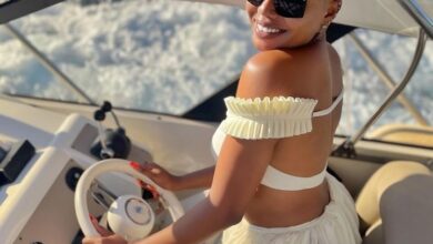 Nancy Isime Rides Yacht in Monaco, Shows Off Her Endowment in White