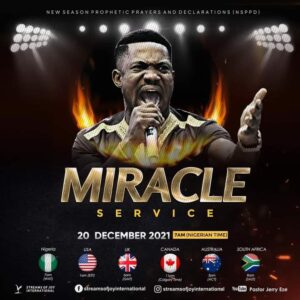 Jerry Eze Morning Prayers 20 December 2021 | MIRACLE SERVICE