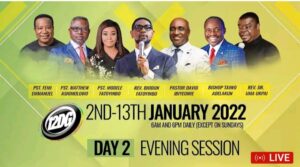 COZA 12 Days of Glory 3 January 2022 | Day 2 Evening Session