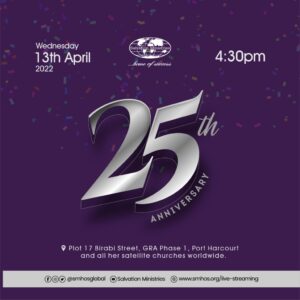 David Ibiyeomie Declaration as Salvation Ministries Marks 25th Anniversary