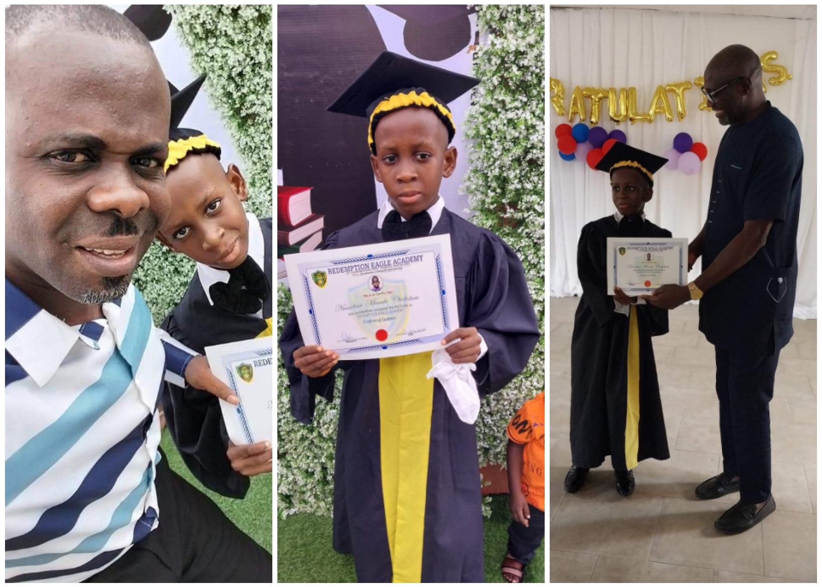 Bayelsa Gospel Blogger Share Lovely Photos of His Son's Graduation, Says I'm so Proud of You