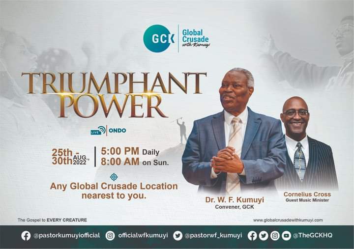 Global Crusade With Kumuyi 27 August 2022 Theme Triumphant Power - Day 3