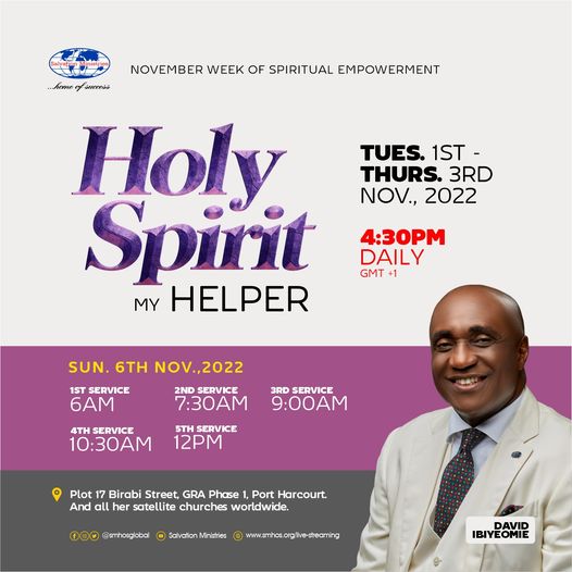 Live Service Salvation Ministries 1 November 2022 || WOSE Day 1 Holy Spirit My Helper