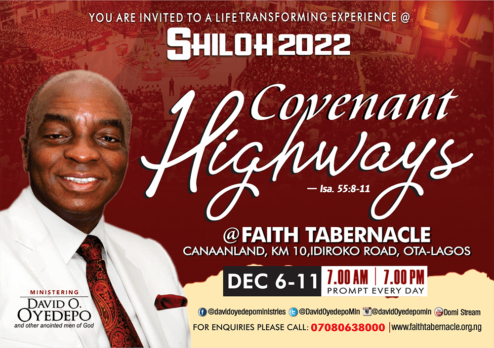 Shiloh 2022 Live Service 8 December 2022 Visitation At Winner's Chapel Faith Tabernacle || Day 3