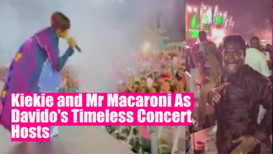 Kiekie and Mr Macaroni At Davido’s Timeless Concert in Lagos
