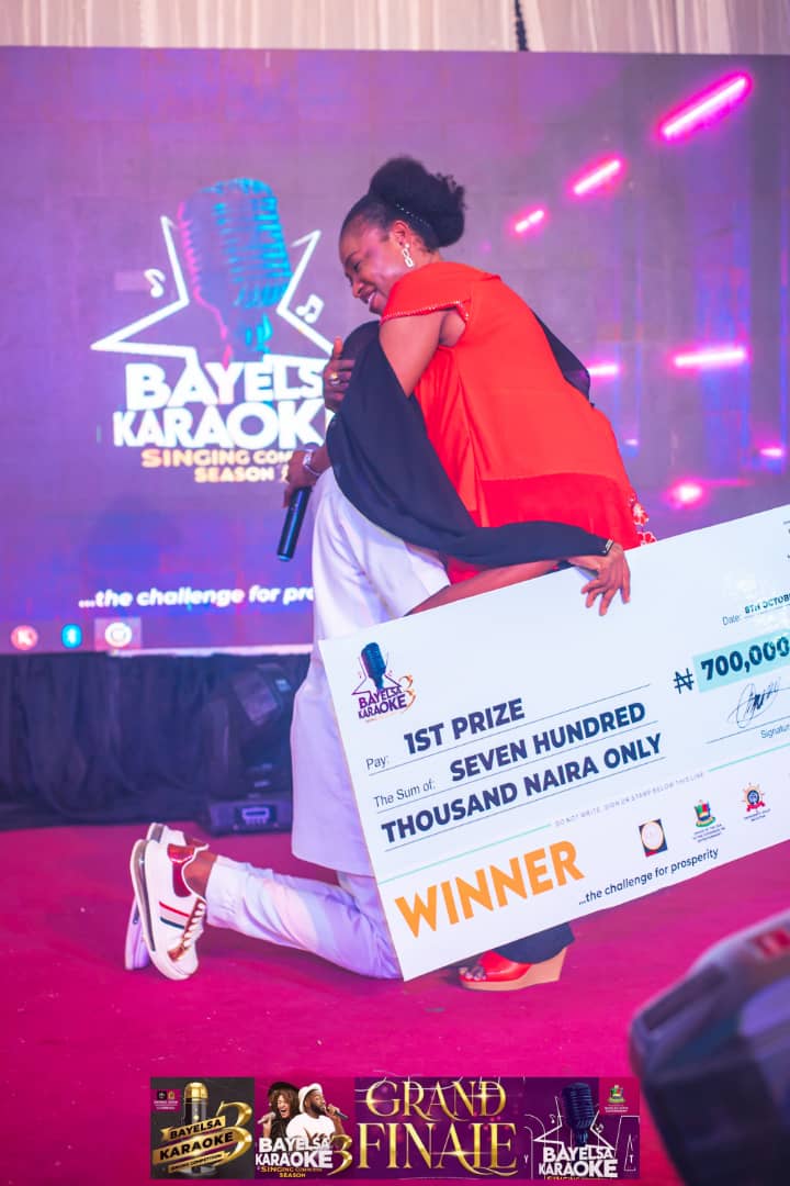 Elvis Herbert Emerges Winner Bayelsa Karaoke Singing Competition season 3, Get Governor's Wife Scholarship