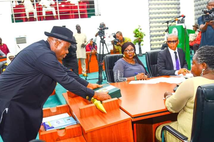Diri Presents N480.99bn 2024 Budget To Bayelsa Assembly, Infrastructure, Education, Health, Environment Top Appropriation