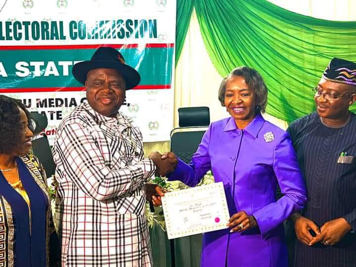 Diri Dedicates INEC Certificate of Return to Bayelsans, Thanks President Tinubu, Security Agent