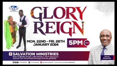 Glory Reign Holds January 22, 2024 As Pastor David Ibiyeomie Ministers