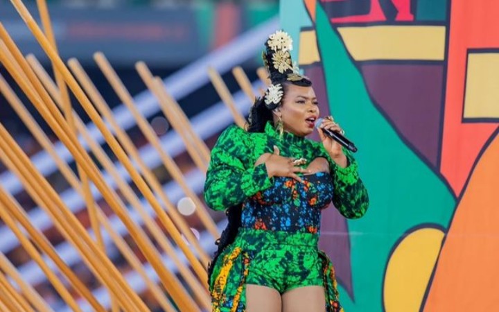 Yemi Alade Spectacular Outfit for AFCON 2023 Opening Ceremony in Abidjan