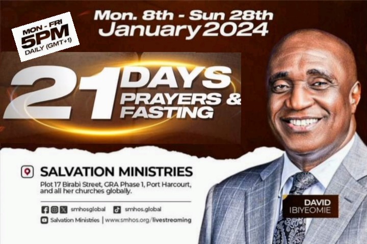 Salvation Ministries 21 Days Fasting and Prayer 15 January 2024 With David Ibiyeomie