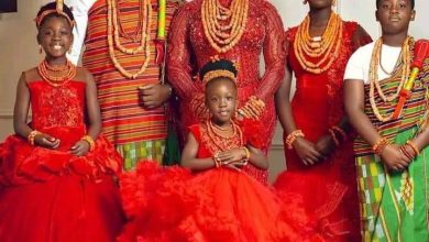 Mercy Johnson, Nigerian Actress Shares Photos of Her Family in Benin Royal Attire