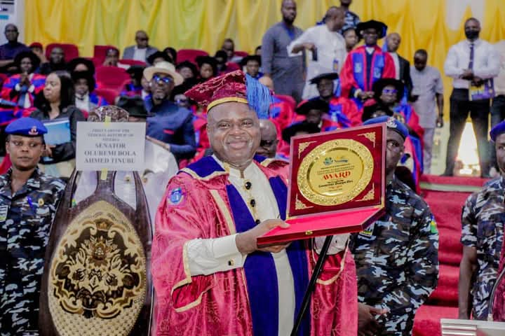 ‎Diri Tasks Universities On Made-in-Nigeria Innovations, Pledges Housing Project At Alma Mater, Gets Double Honour