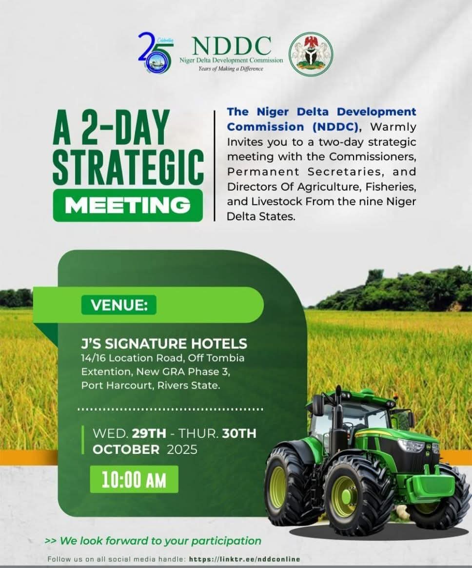 NDDC Prepares for Agric Summit, Meets Stakeholders NDDC Prepares for Agric Summit, Meets Stakeholders