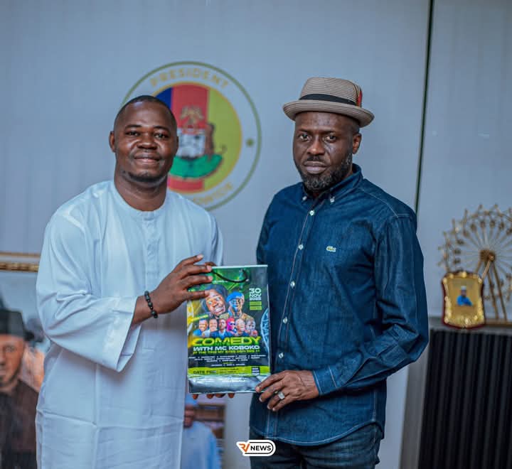 IYC President, Jonathan Lokpobiri Receives MC Koboko Ahead of Comedy Night Show