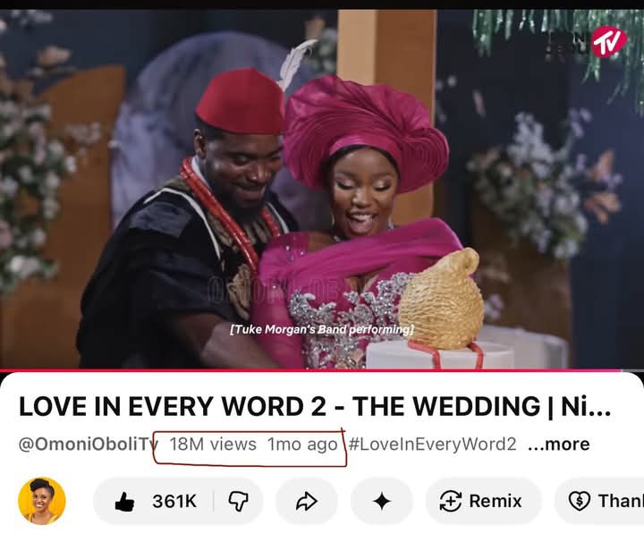 Omoni Oboli Celebrates 18 Million Views in One Month for Love in Every Word 2: The Wedding
