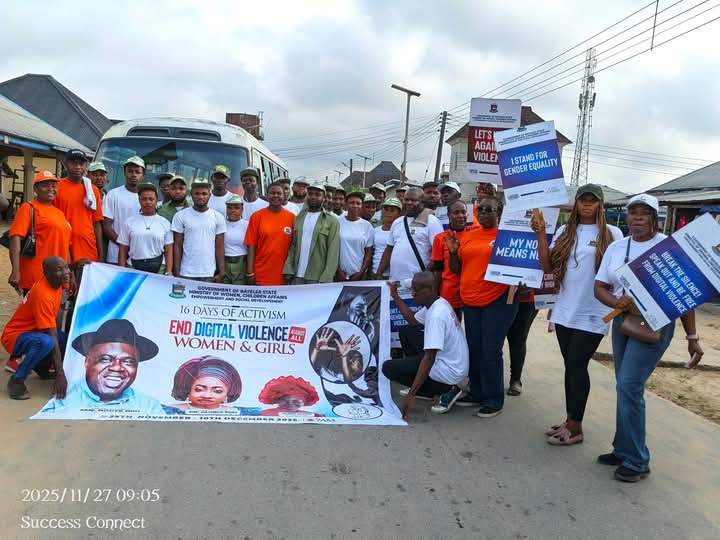 Bayelsa Ministry Leads Walk in Sampou, Condemns Rising Digital Violence Against Women, Girls