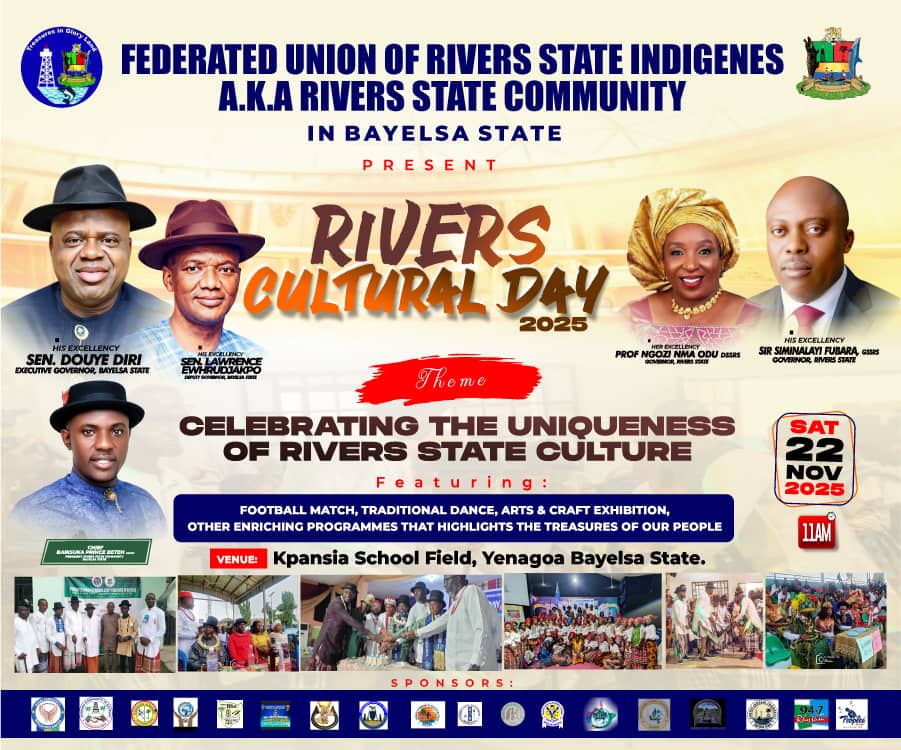 Rivers Community in Bayelsa Set to Celebrate Cultural Day Today