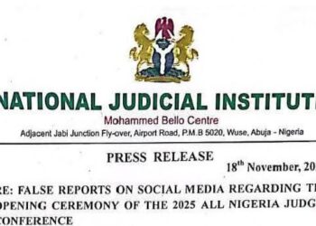 NJI Denies Judges Sang Political Chorus at 2025 All Nigeria Judges Conference