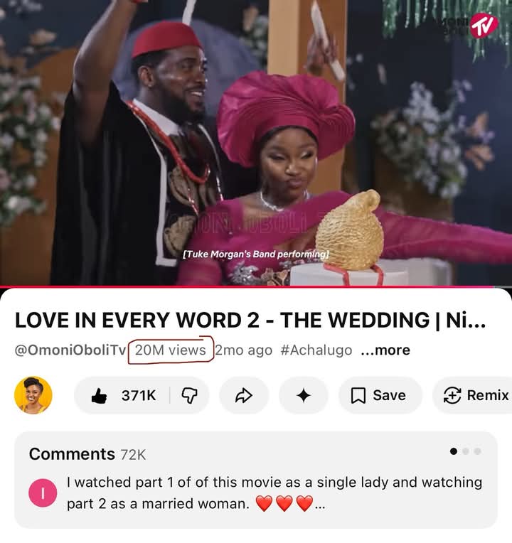 Omoni Oboli’s ‘Love In Every Word: The Wedding’ Crosses 20 Million Views