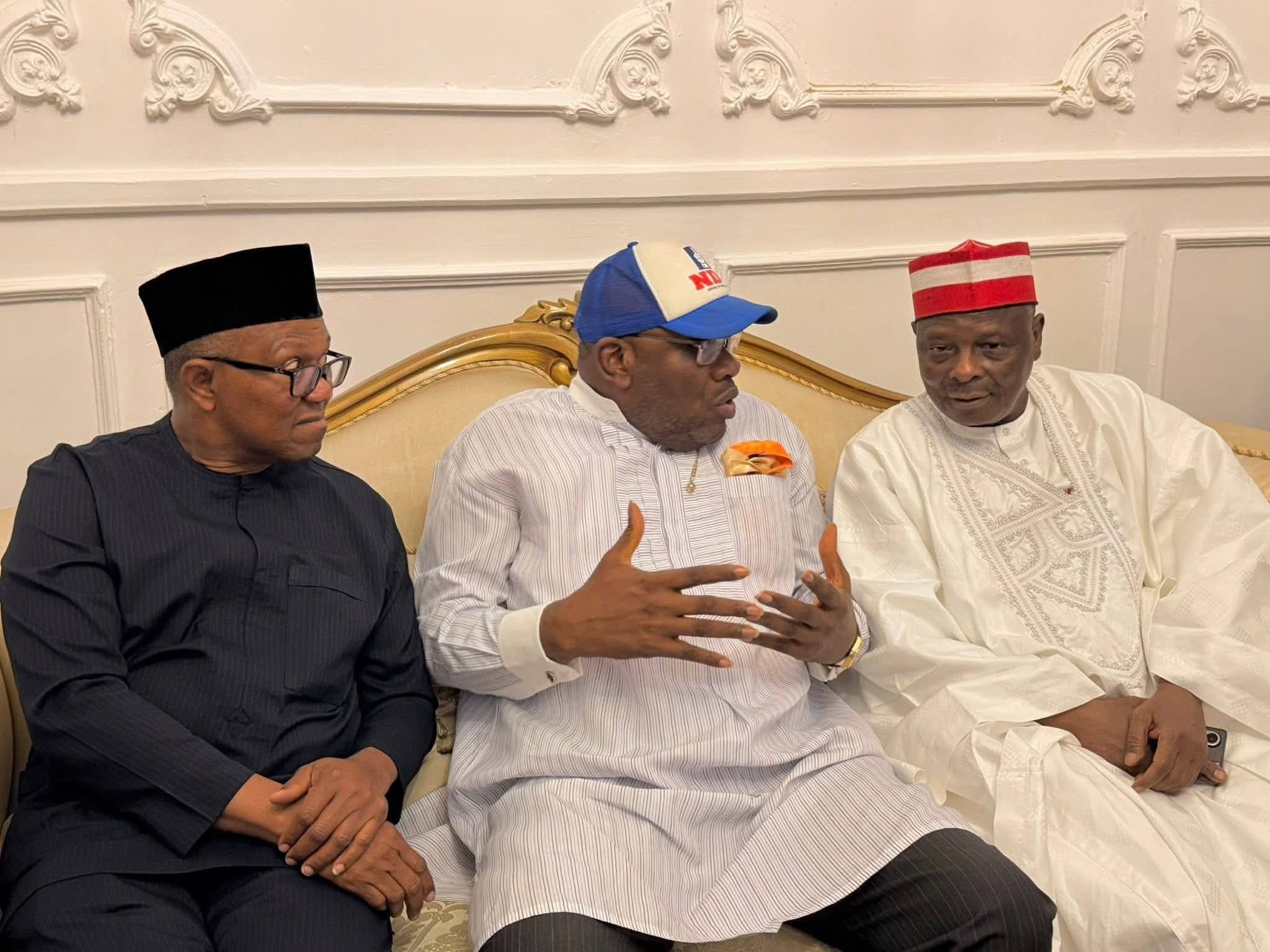Seriake Dickson Receives Peter Obi, Kwankwaso into NDC