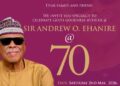 BRACED Tourism Honours Sir Andy Ehanire at 70 as West Africa’s Bridge Between Wildlife and Communities