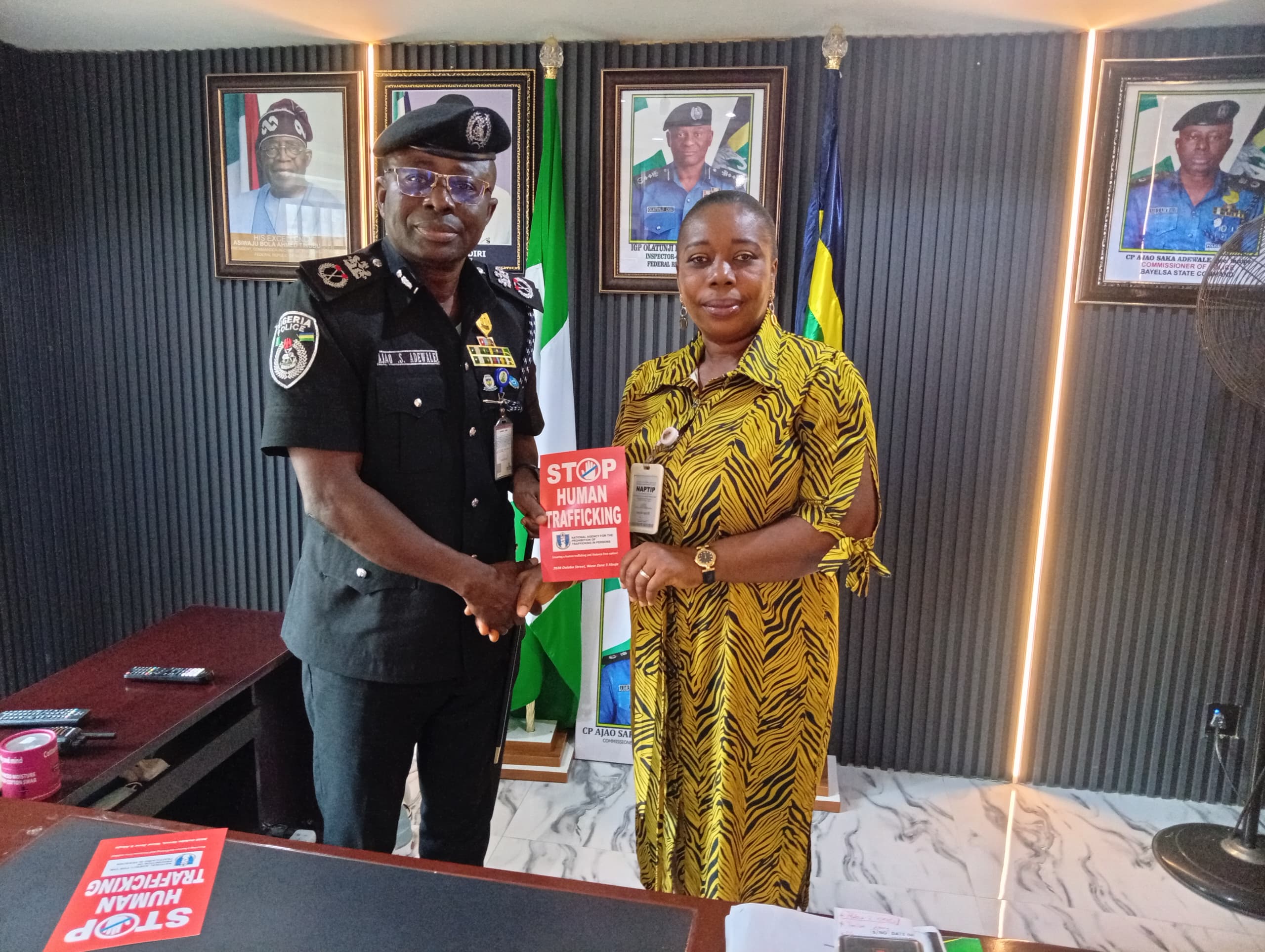 NAPTIP, Police Strengthen Partnership To Combat Human Trafficking In Bayelsa NAPTIP, Police Strengthen Partnership To Combat Human Trafficking In Bayelsa