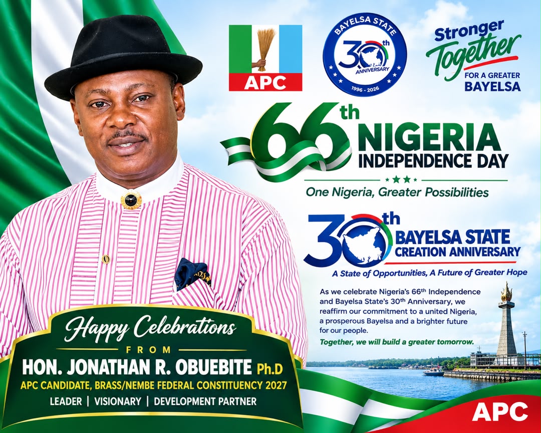 Nigeria@66 & Bayelsa@30: Obuebite Felicitates With Nigerians, Bayelsans, Celebrates Resilience, Cohesion
