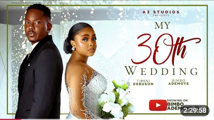 My 30th Wedding: Bimbo Ademoye, Timini Egbuson Star in New Romance Movie on YouTube
